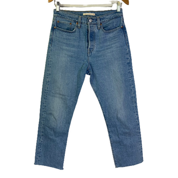 LEVI'S Denim High Rise Wedgie Straight Leg Jeans - Picture 2 of 15